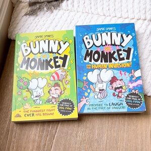 KIDS BOOKS - Bunny vs Monkey Comic 2 Book Set